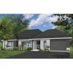 Front Photo 02 - Eve Contemporary Ranch Home 032D-0976 - Search House Plans and More