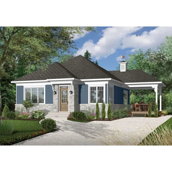 Front Photo 01 - Maryann Contemporary Cottage 032D-0982 - Shop House Plans and More