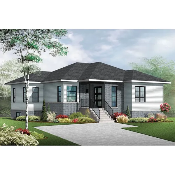 Front Image - Mainville Road Small Home 032D-0983 - Shop House Plans and More