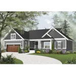 Front Photo 02 - Palmgrove Stucco Sunbelt Home 032D-0986 - Shop House Plans and More