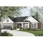 Front Photo 04 - Palmgrove Stucco Sunbelt Home 032D-0986 - Shop House Plans and More