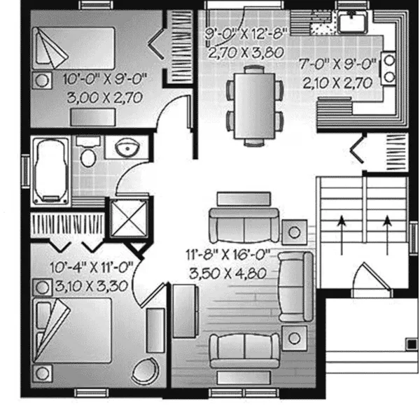 First Floor - Leighton Lane 032D-0989 - Shop House Plans and More