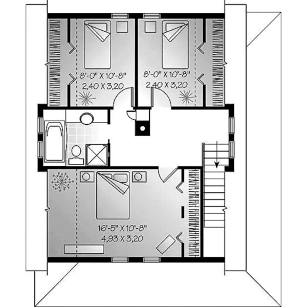 Second Floor - Calhoune Bungalow Style Home 032D-0992 - Search House Plans and More