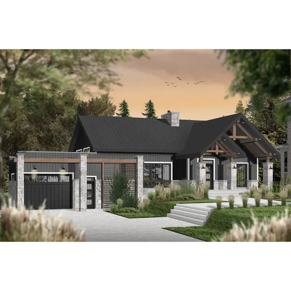 Front of Home - Olympe Row Modern Home 032D-1000 - Shop House Plans and More