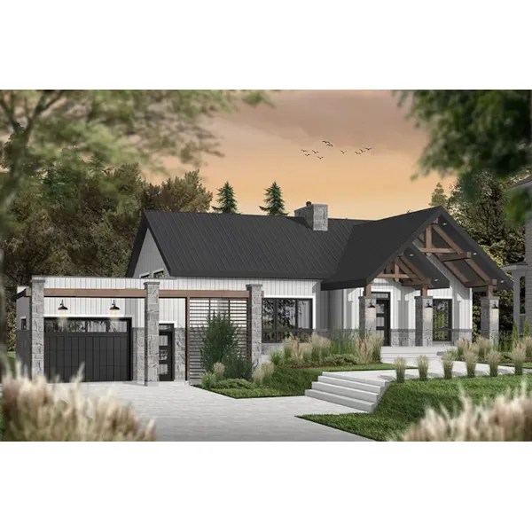 Front Photo 01 - Olympe Row Modern Home 032D-1000 - Shop House Plans and More