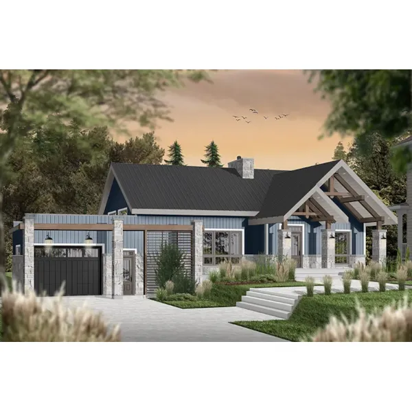 Front Photo 04 - Olympe Row Modern Home 032D-1000 - Shop House Plans and More