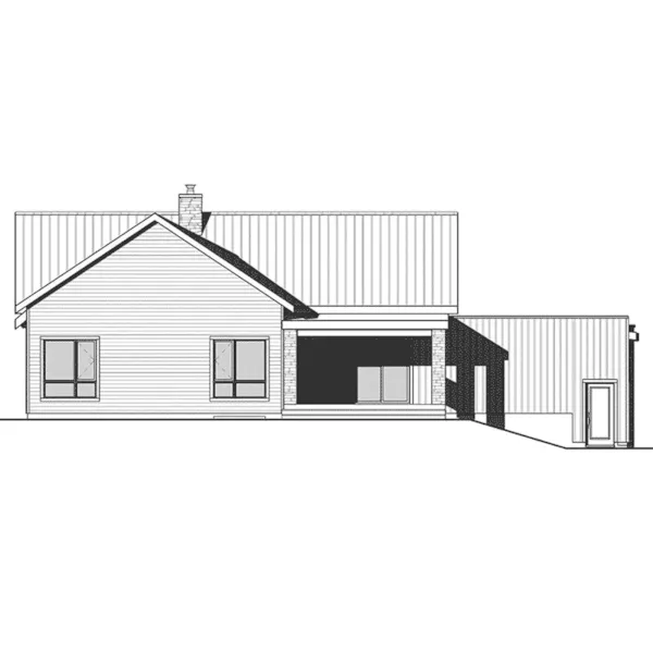 Rear Elevation - Olympe Row Modern Home 032D-1000 - Shop House Plans and More