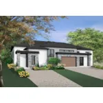 Front of Home - Sanford Point Modern Duplex 032D-1002 - Shop House Plans and More