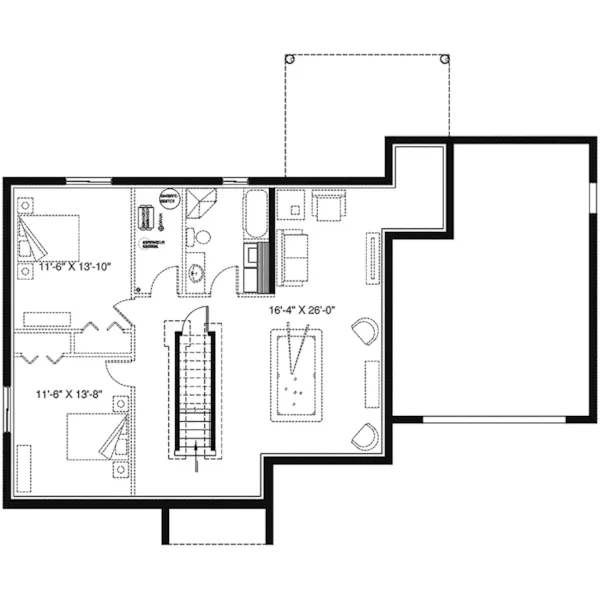 Basement Floor - Barrington Bay Craftsman Home 032D-1003 - Search House Plans and More