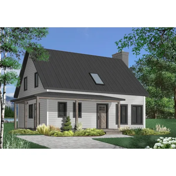 Lake House Plan Front Photo 01 - Beausejour Bay Cabin 032D-1007 - Search House Plans and More