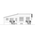 Rear Elevation - Lucinda Bay Multi-Family Home 032D-1009 - Shop House Plans and More