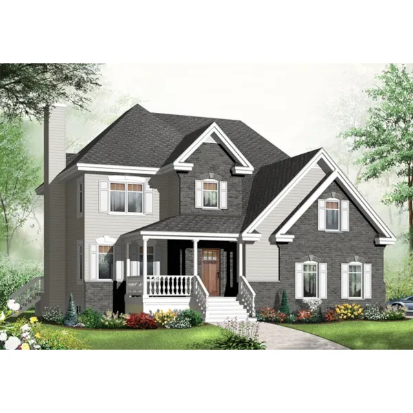 Front of Home - Kensington Bay Traditional Home 032D-1013 - Search House Plans and More