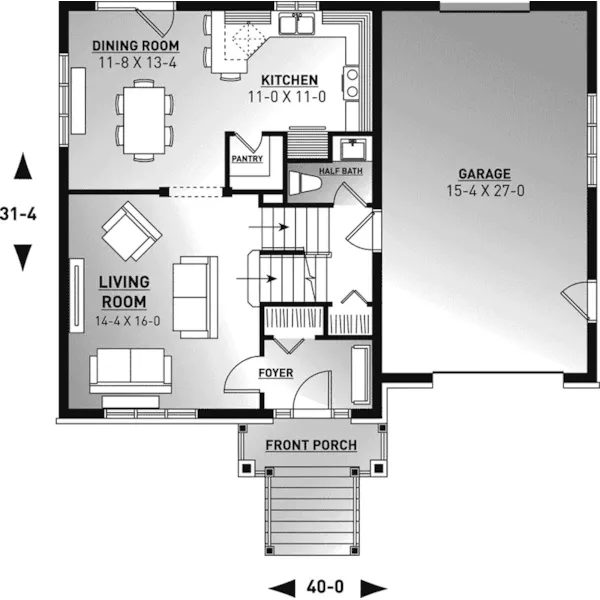 First Floor - Chelsea Lane 032D-1014 - Search House Plans and More