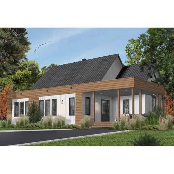 Front Photo 02 - Bergen Hill Modern Home 032D-1018 - Search House Plans and More