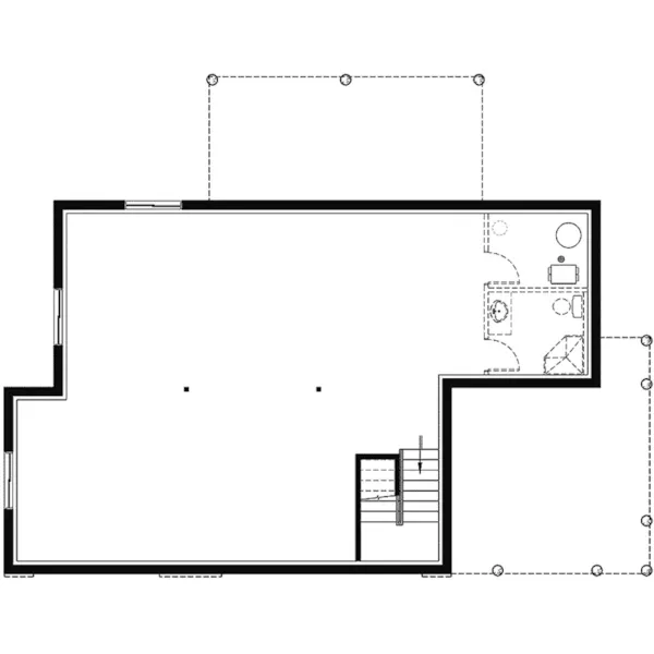 Lower Level Floor - Bergen Hill Modern Home 032D-1018 - Search House Plans and More