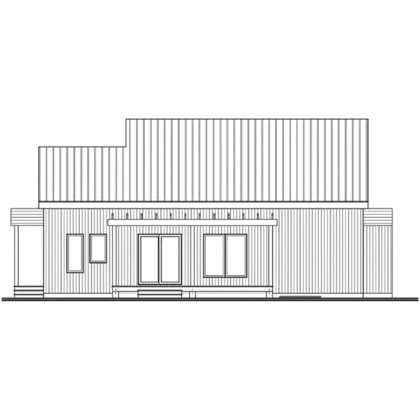 Rear Elevation - Bergen Hill Modern Home 032D-1018 - Search House Plans and More