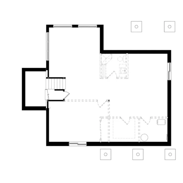 Modern House Plan Basement Floor - Acadia Bay Modern Home 032D-1019 - Shop House Plans and More