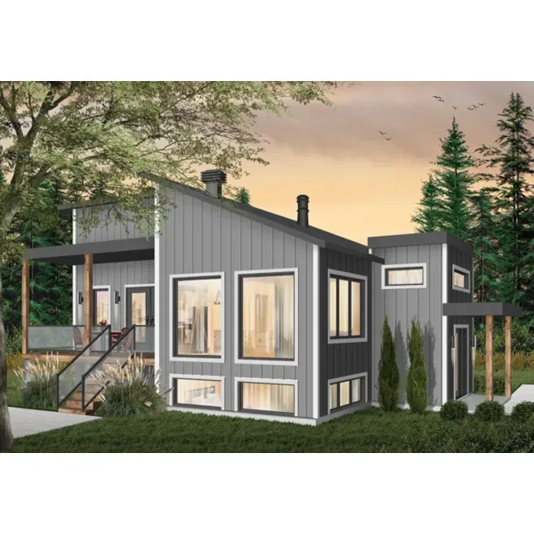 Modern House Plan Front of Home - Acadia Bay Modern Home 032D-1019 - Shop House Plans and More