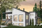 Modern House Plan Front Photo 02 - 032D-1019 - Shop House Plans and More