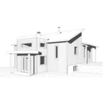 Modern House Plan Left Elevation - Acadia Bay Modern Home 032D-1019 - Shop House Plans and More