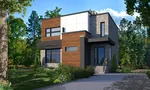 Contemporary House Plan Front Image - Armand Modern Two-Story Home 032D-1021 - Search House Plans and More