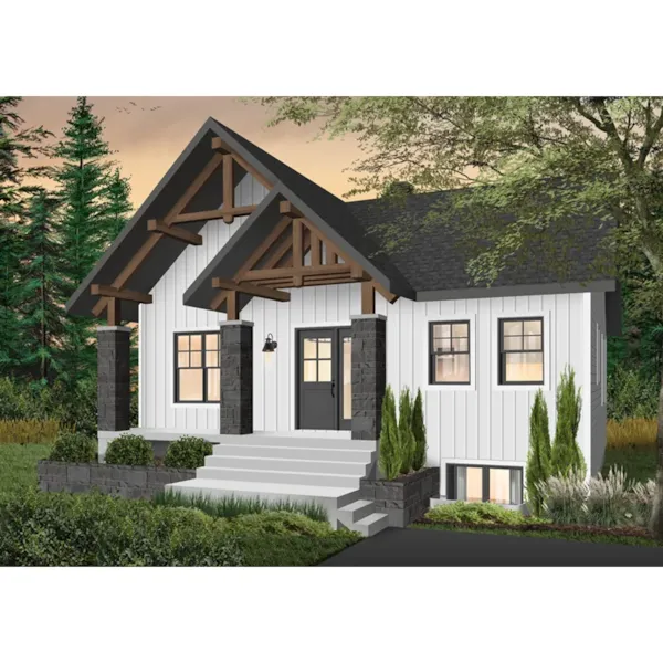 Bungalow House Plan Front Photo 04 - Copley Modern Farmhouse 032D-1022 - Shop House Plans and More