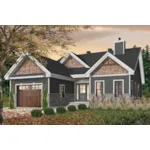 Craftsman House Plan Front of Home - Gallina Pass Craftsman Home 032D-1025 - Shop House Plans and More