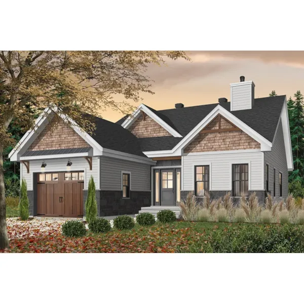 Craftsman House Plan Front Photo 02 - Gallina Pass Craftsman Home 032D-1025 - Shop House Plans and More