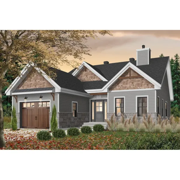 Craftsman House Plan Front Photo 03 - Gallina Pass Craftsman Home 032D-1025 - Shop House Plans and More