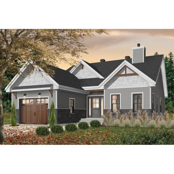 Craftsman House Plan Front Photo 04 - Gallina Pass Craftsman Home 032D-1025 - Shop House Plans and More