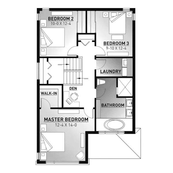 Prairie House Plan Second Floor - Hera Modern Home 032D-1030 - Shop House Plans and More