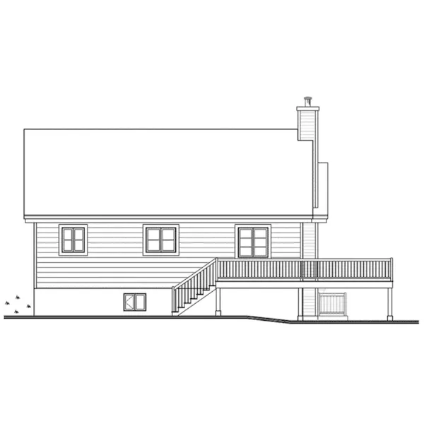 Mountain House Plan Side Elevation - Patton Peak Craftsman Home 032D-1033 - Shop House Plans and More