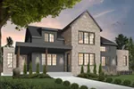 Prairie House Plan Front of Home - 032D-1034 - Shop House Plans and More
