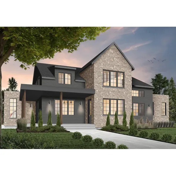 Luxury House Plan Front of Home - Raymar Modern Home 032D-1034 - Shop House Plans and More