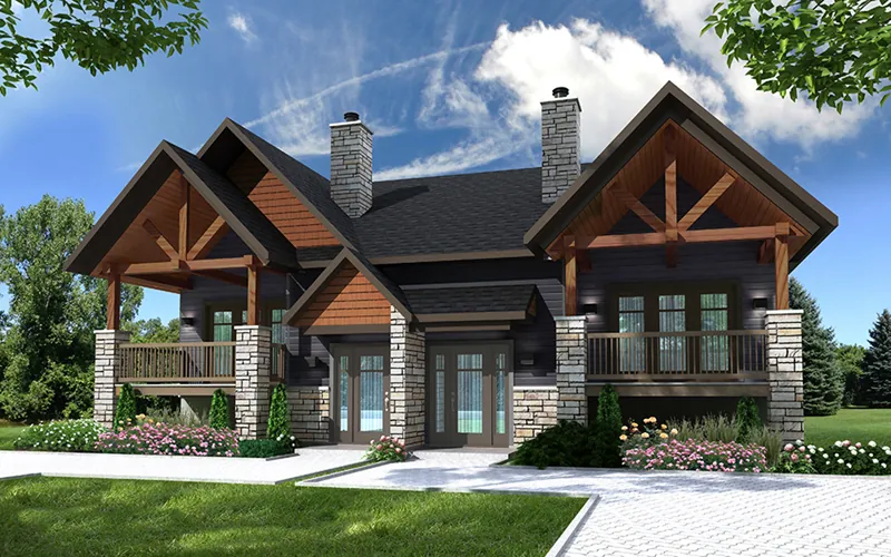 Craftsman House Plan Front of Home - 032D-1035 - Shop House Plans and More