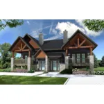 Rustic House Plan Front of Home - Sanderling Bay Duplex Home 032D-1035 - Shop House Plans and More