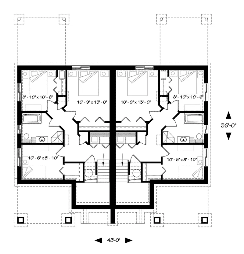 Lake House Plan Lower Level Floor - 032D-1035 - Shop House Plans and More