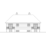 Rustic House Plan Rear Elevation - Sanderling Bay Duplex Home 032D-1035 - Shop House Plans and More