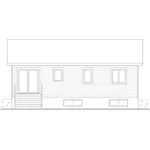 Traditional House Plan Rear Elevation - Clarendon Lane Ranch Home 032D-1039 - Search House Plans and More