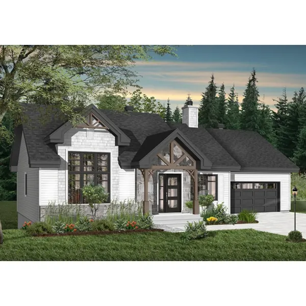 Mountain House Plan Front Image - Atmore Bay Craftsman Home 032D-1040 - Shop House Plans and More