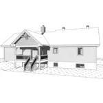 Mountain House Plan Rear Elevation - Atmore Bay Craftsman Home 032D-1040 - Shop House Plans and More