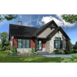 Craftsman House Plan Front of Home - Aspen Creek Craftsman Home 032D-1041 - Search House Plans and More