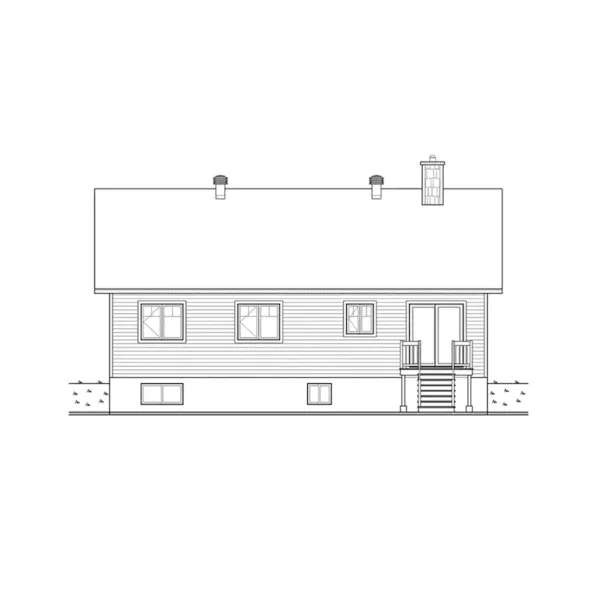 Craftsman House Plan Rear Elevation - Aspen Creek Craftsman Home 032D-1041 - Search House Plans and More