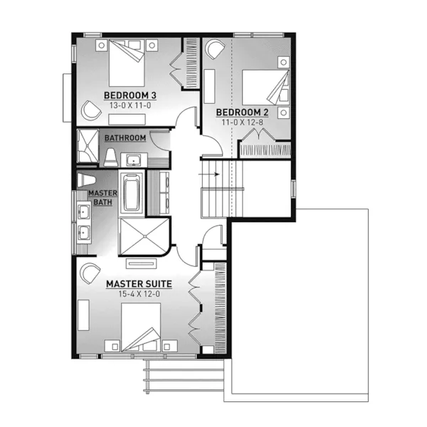 Modern House Plan Second Floor - Gabes Pier Modern Home 032D-1045 - Shop House Plans and More