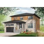 Contemporary House Plan Front of Home - Orville Hill Two-Story Home 032D-1049 - Shop House Plans and More