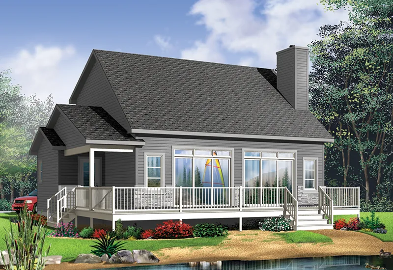 Rustic House Plan Front of Home - 032D-1050 - Shop House Plans and More