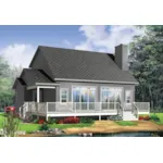 Lake House Plan Front of Home - Placid Cove Vacation Home 032D-1050 - Shop House Plans and More