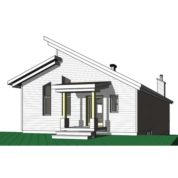 Lake House Plan Front of Home - Sayer Pike Modern Home 032D-1051 - Shop House Plans and More