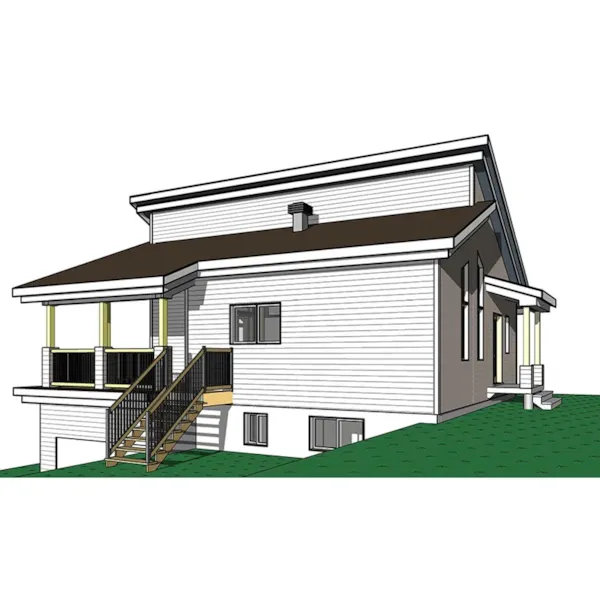 Lake House Plan Side View Photo 01 - Sayer Pike Modern Home 032D-1051 - Shop House Plans and More