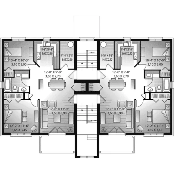 Contemporary House Plan Third Floor - McLeans Point Multi-Family Home 032D-1052 - Shop House Plans and More